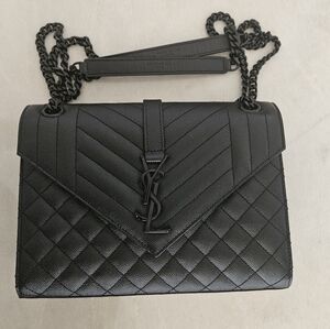 Yves Saint Laurent Black Quilted Leather Shoulder Bag